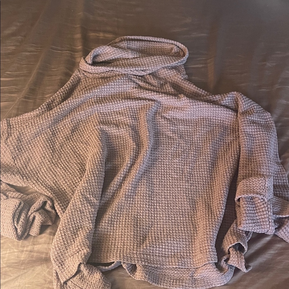 Cozy Women's Waffle Knit Sweater - Mauve